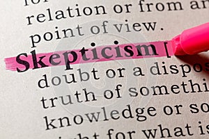 Definition of skepticism