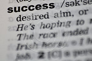 Definition of Success in the dictionary