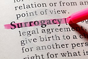 Definition of surrogacy photo