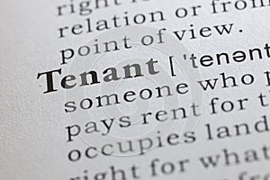 Definition of tenant