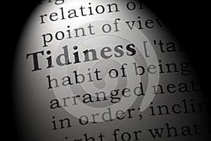 Definition of tidiness