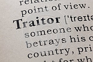 Definition of traitor