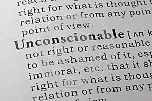 Definition of Unconscionable