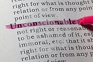Definition of Unconscionable