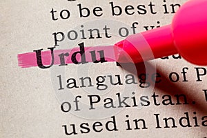 Definition of Urdu