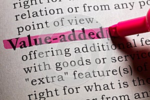 Definition of value-added