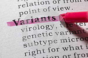 Definition of variants