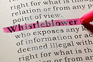 Definition of whistleblower