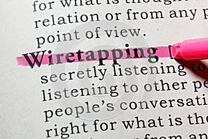 Definition of Wiretapping