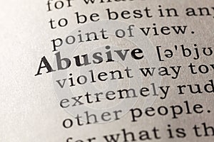 Definition of the word abusive