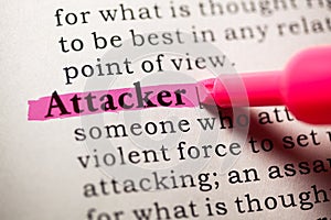 Definition of the word attacker