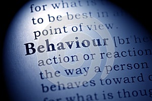 Definition of the word behaviour