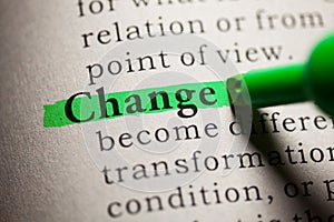 Definition of the word Change