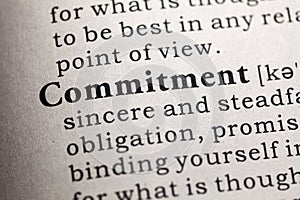 Definition of the word commitment