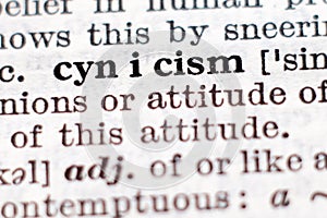 Definition of word cynicism
