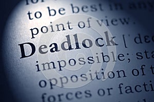 Definition of the word deadlock