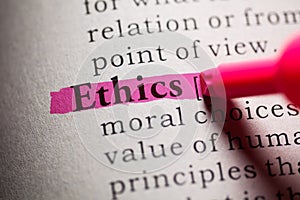 definition of the word Ethics
