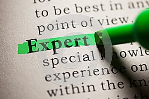 Definition of the word expert