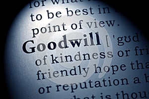 Definition of the word goodwill