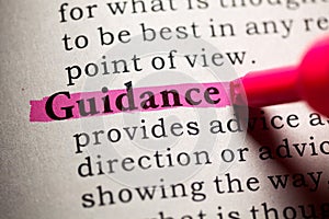 Definition of the word guidance