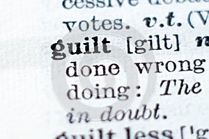 Definition of word guilt photo