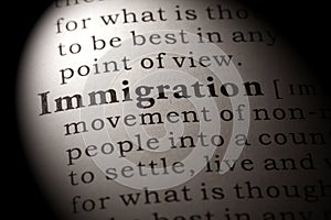 definition of the word immigration
