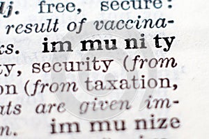 Definition of word immunity