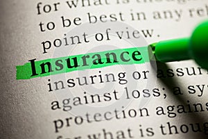 Definition of the word Insurance