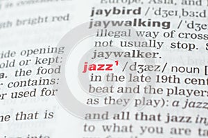 Definition of the word jazz
