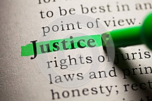 Definition of the word justice