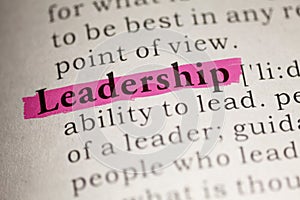 definition of the word Leadership