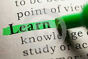 Definition of the word learn