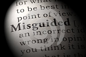 Definition of the word misguided