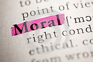 Definition of the word Moral