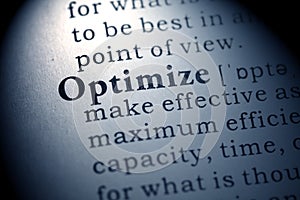 Definition of the word optimize