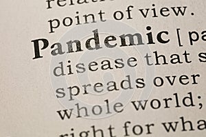 Definition of word pandemic