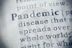 Definition of word pandemic