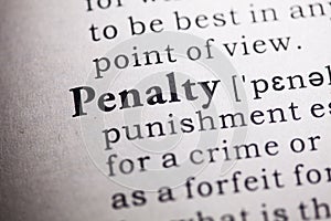 definition of the word penalty