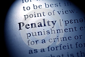 Definition of the word penalty