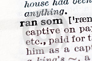 Definition of word Ransom