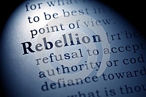 Definition of the word rebellion