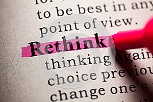 Definition of the word rethink