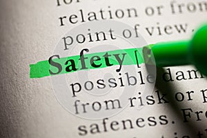 Definition of the word Safety