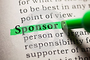 Definition of the word sponsor