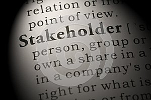 Definition of word stakeholder