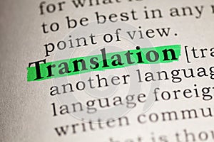 Definition of the word Translation