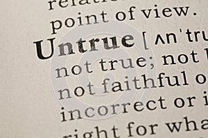Definition of word untrue