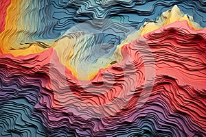 Definitive Topographic height map. Generate Ai photo
