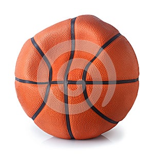 Deflated basketball ball