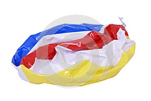 Deflated Beach Ball on White